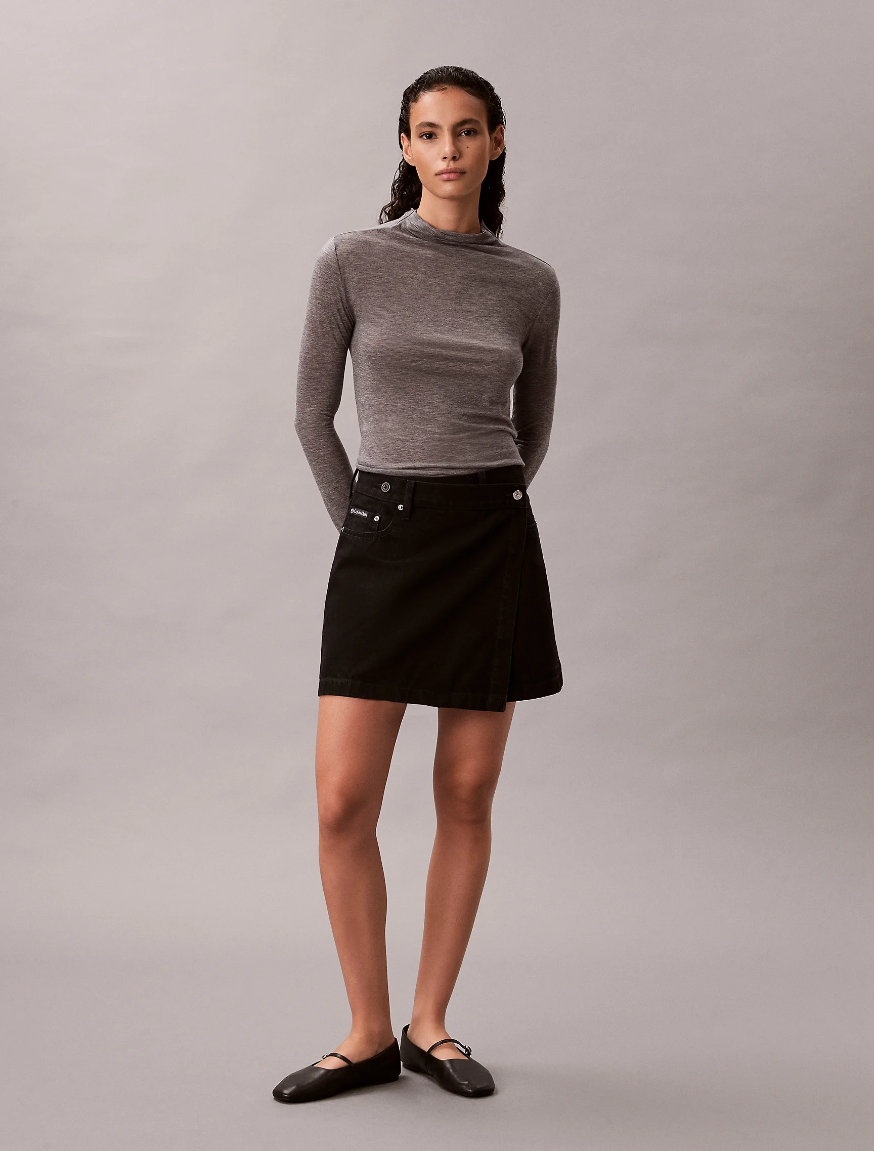 CK JEANS Chân Váy Nữ Mini Fit