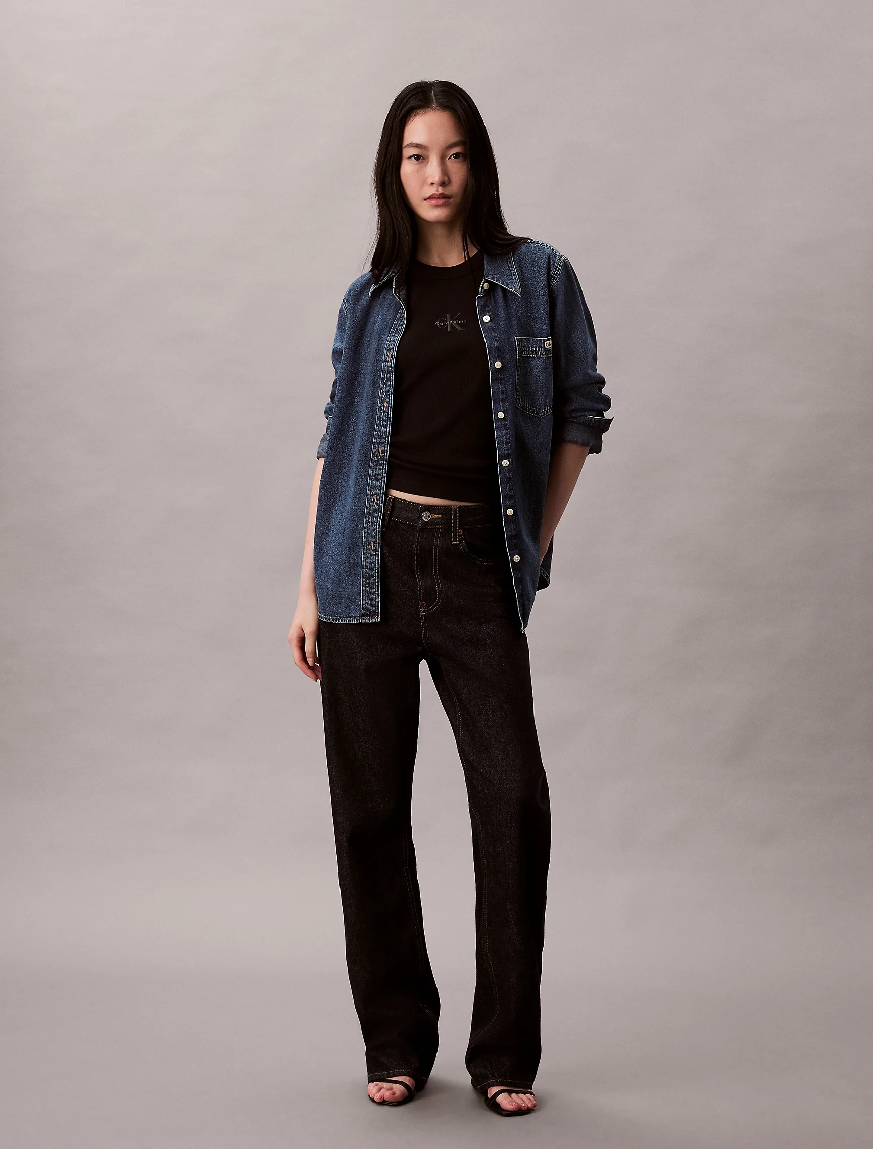 CK JEANS Áo Ba Lỗ Nữ Fashion Fit