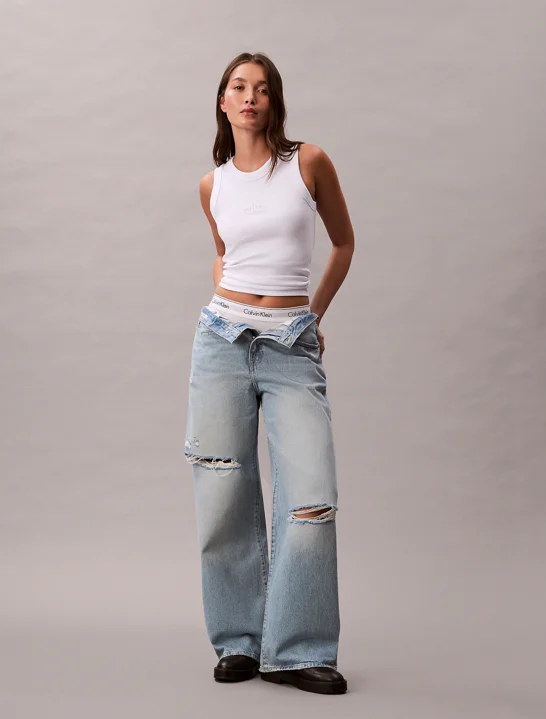 CK JEANS Áo Ba Lỗ Nữ Fashion Fit