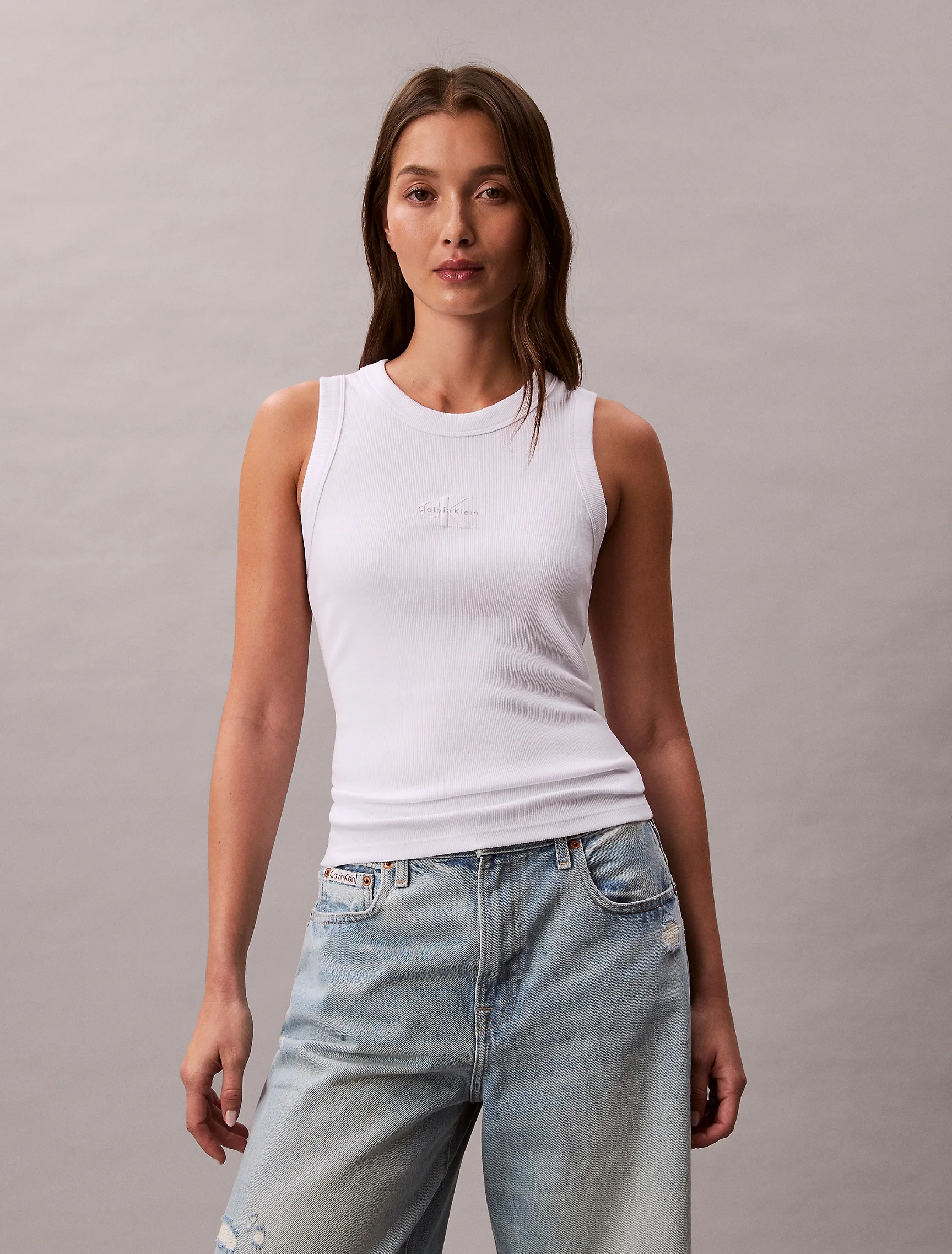 CK JEANS Áo Ba Lỗ Nữ Fashion Fit