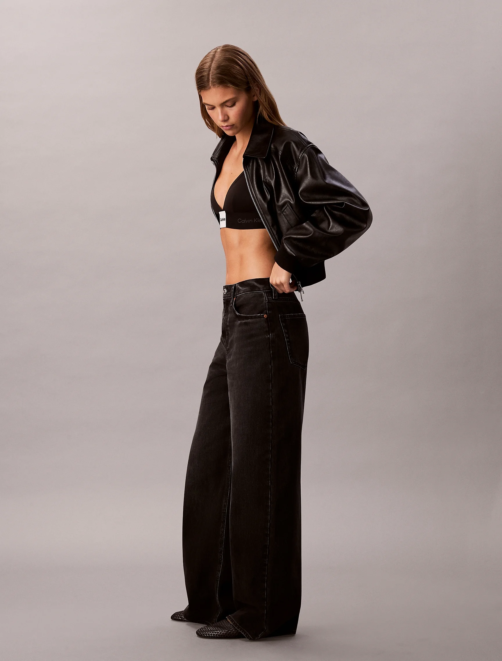 CK JEANS Quần Jeans Nữ Wide Leg Fit