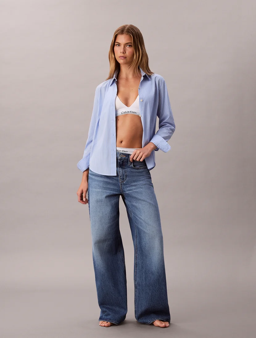CK JEANS Quần Jeans Nữ Wide Leg Fit