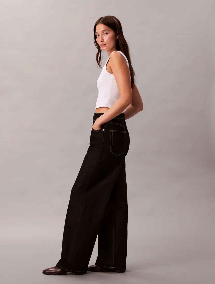 CK JEANS Quần Jeans Nữ Wide Leg Fit