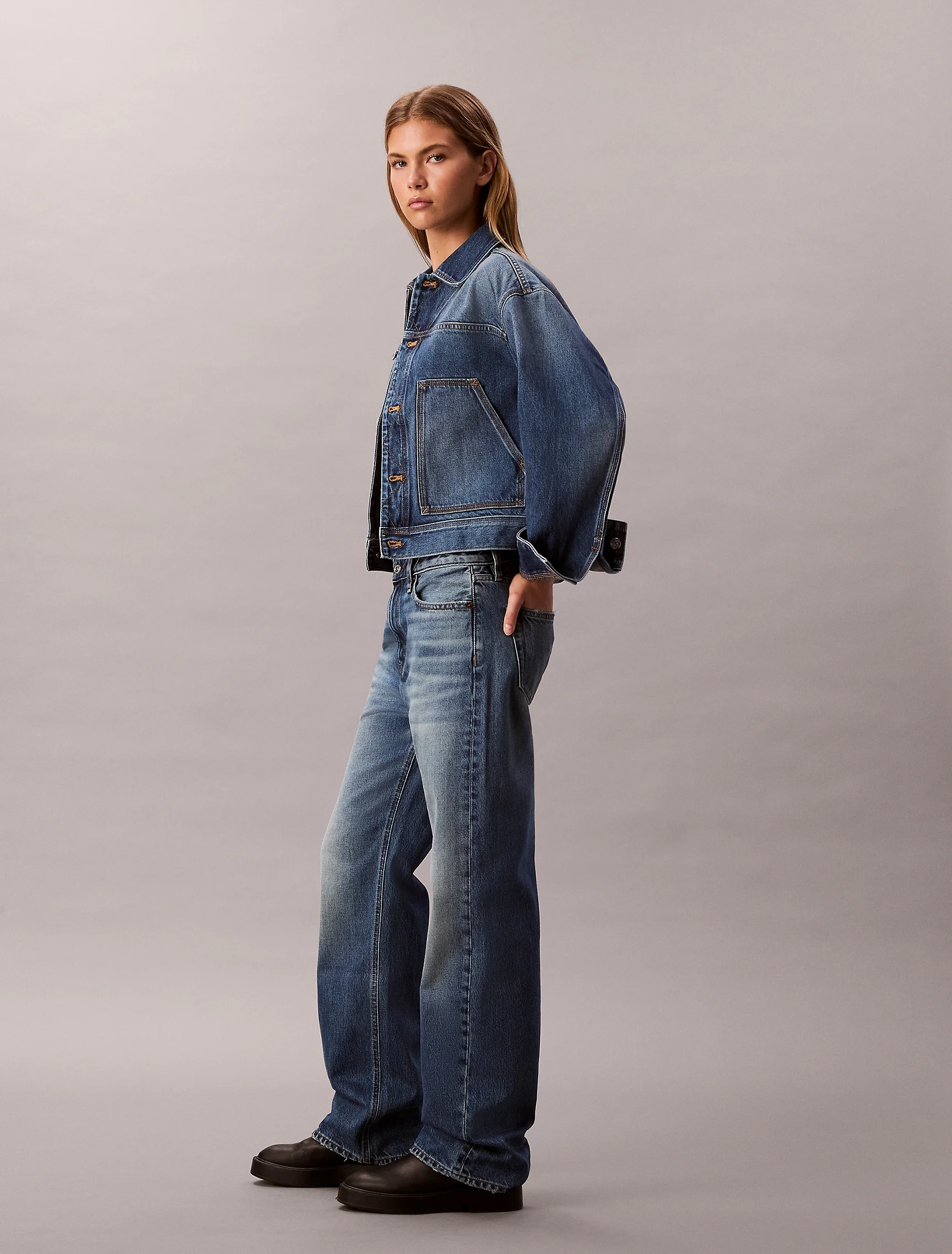 CK JEANS Quần Jeans Nữ 90S Straight Fit