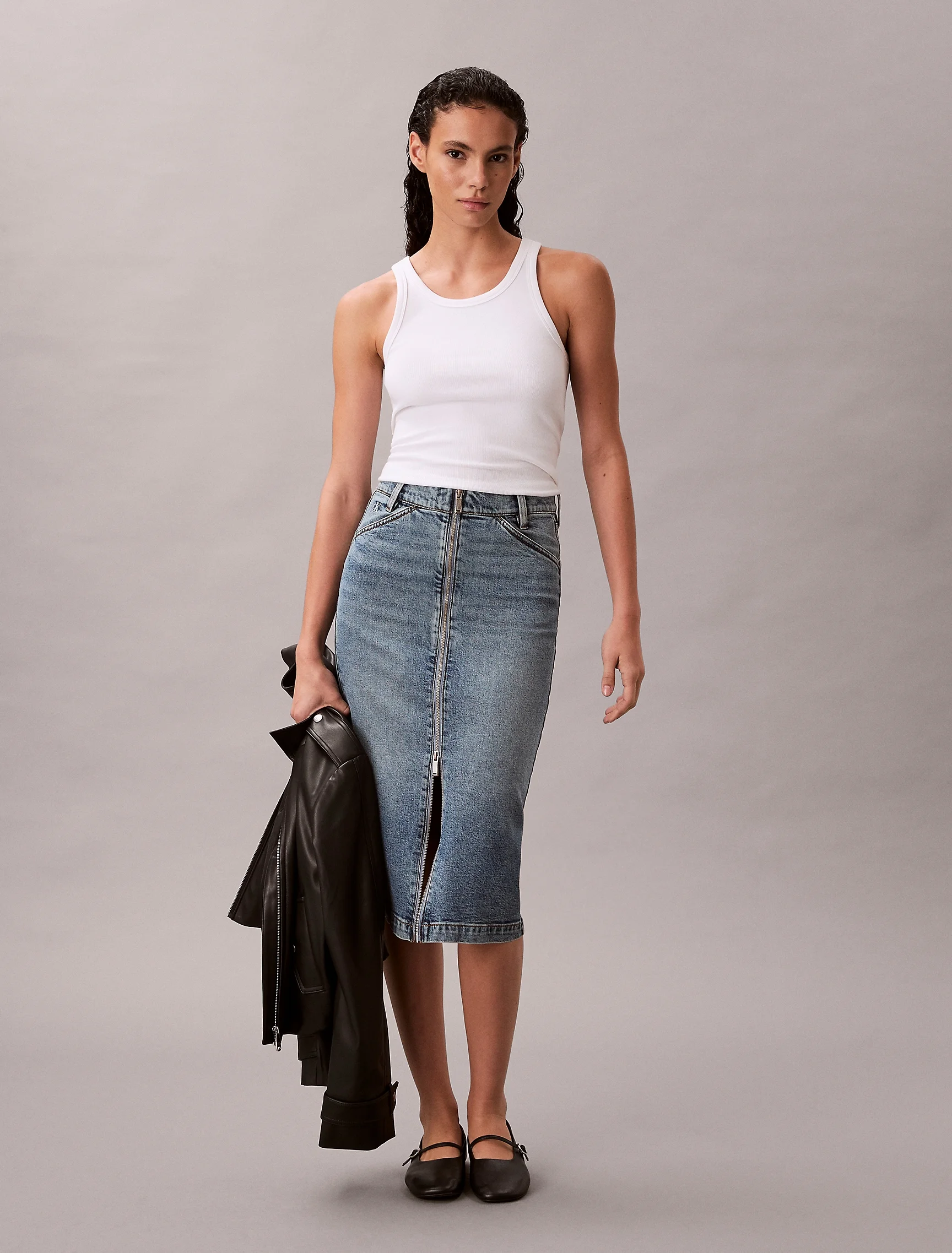 CK JEANS Chân Váy Nữ Maxi Fit