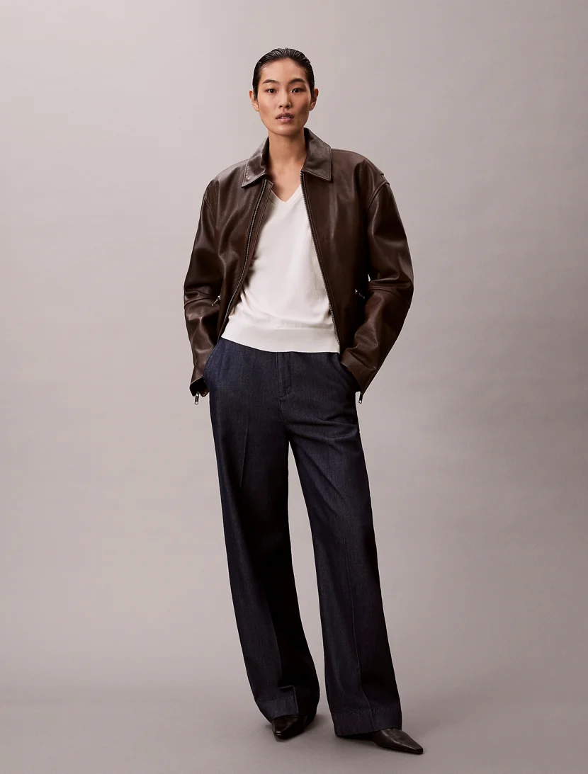 CK JEANS Quần Jeans Nữ Ultra High Wide Leg Fit