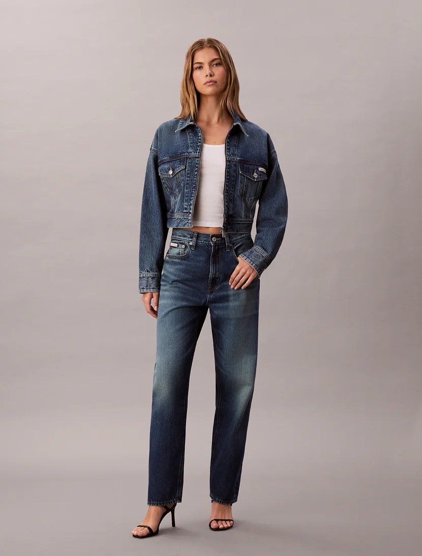 CK JEANS Quần Jeans Nữ Hr Taper Fit