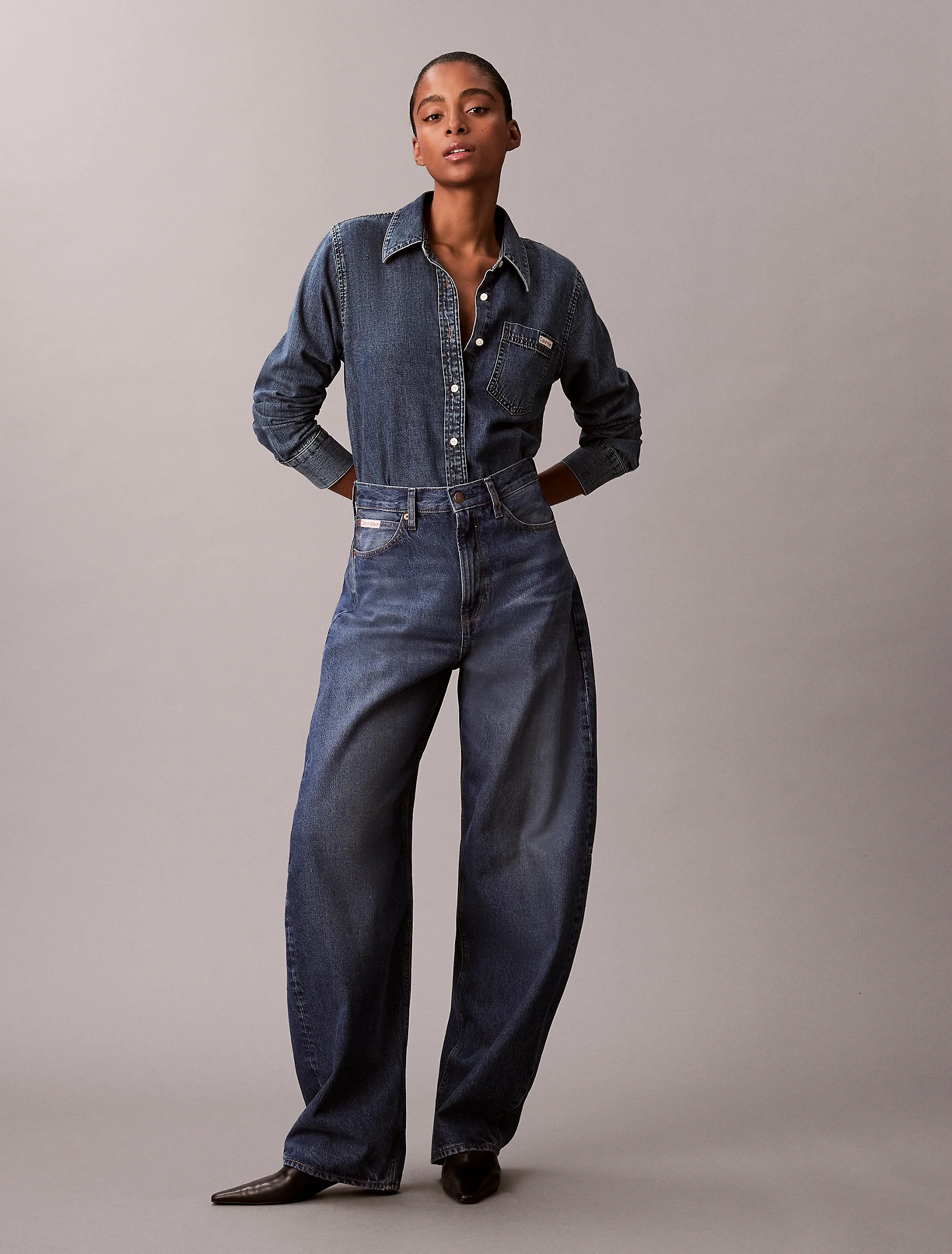 CK JEANS Quần Jeans Nữ Barrel Fit