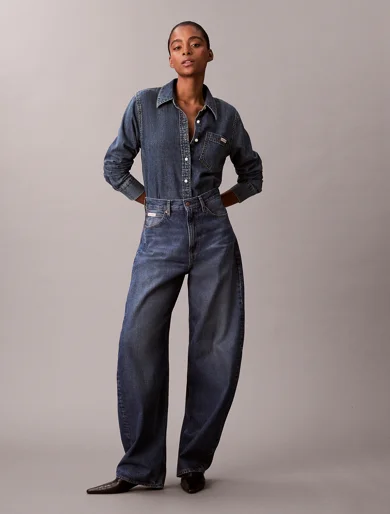 CK JEANS Quần Jeans Nữ Barrel Fit