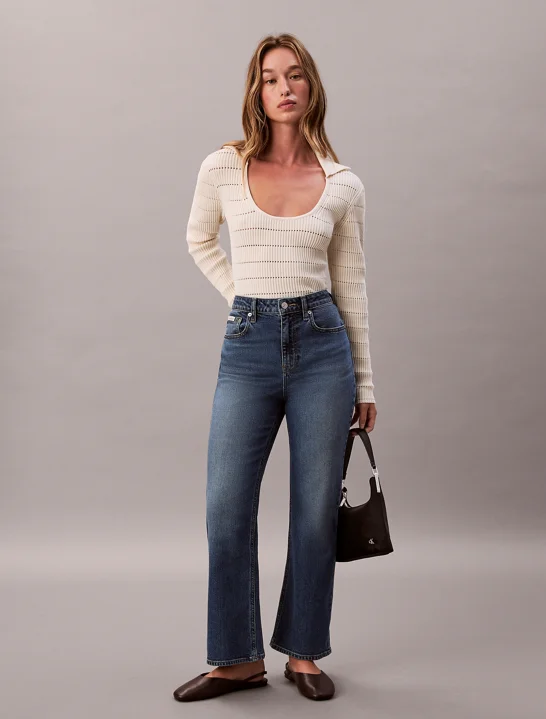 CK JEANS Quần Jeans Nữ Hr Flare Fit