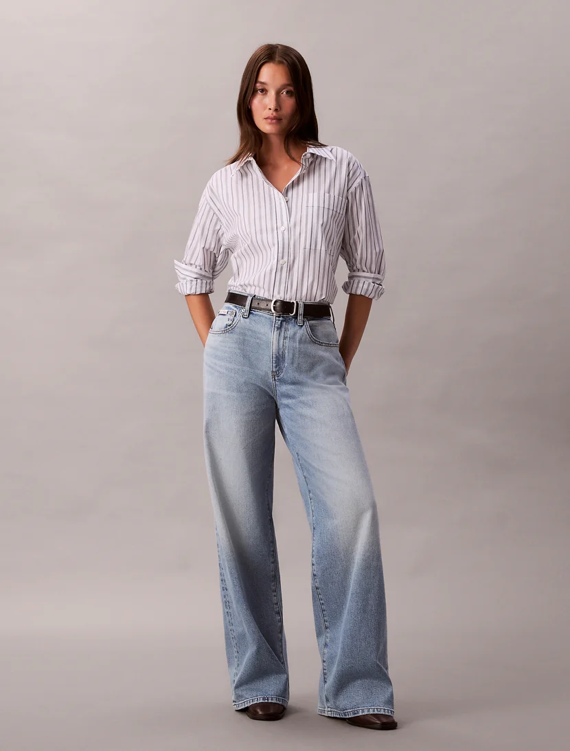 CK JEANS Quần Jeans Nữ Wide Leg Fit