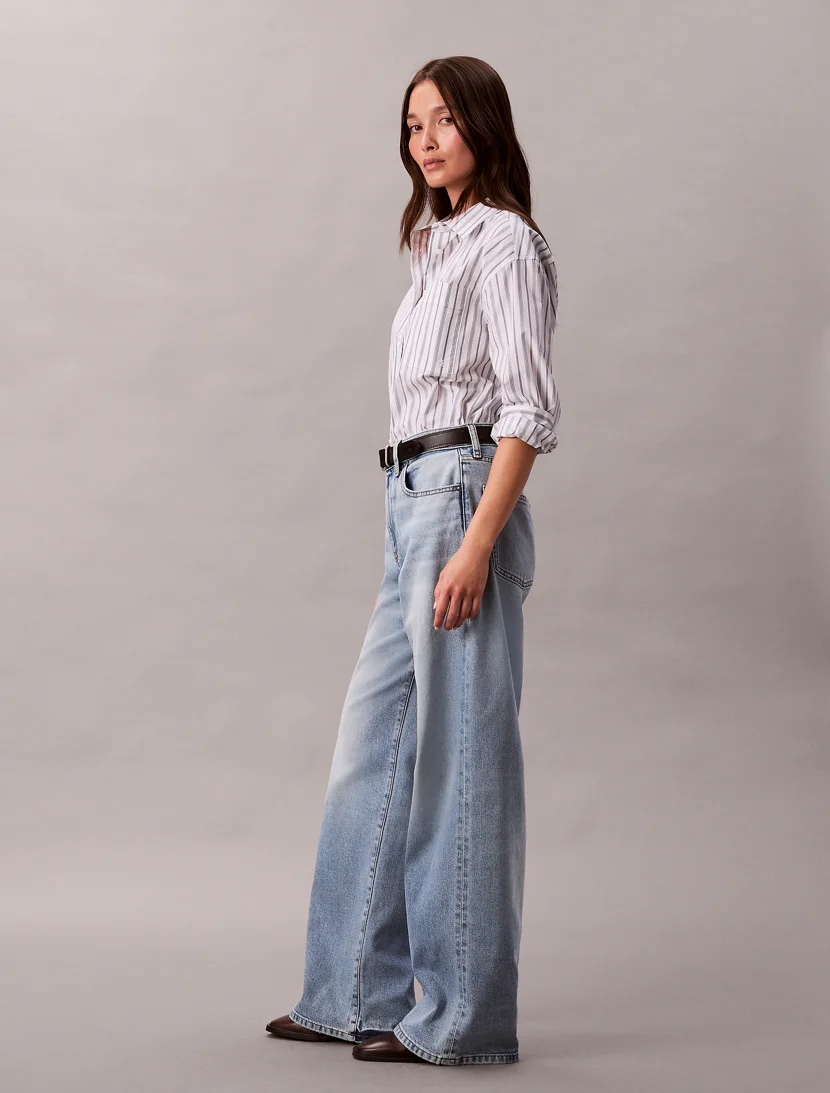 CK JEANS Quần Jeans Nữ Wide Leg Fit