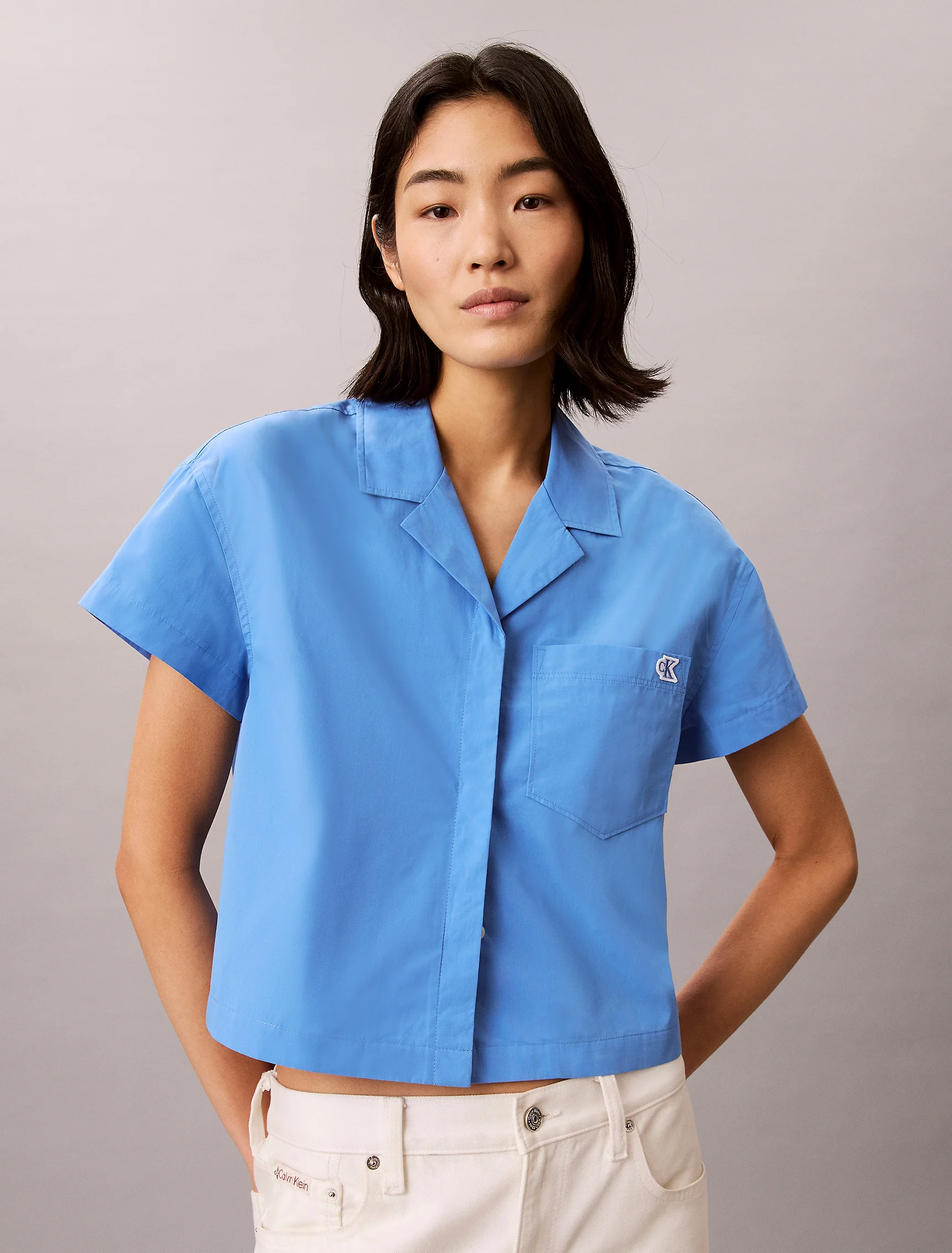 CK JEANS Áo Sơ Mi Nữ Boxy Fit