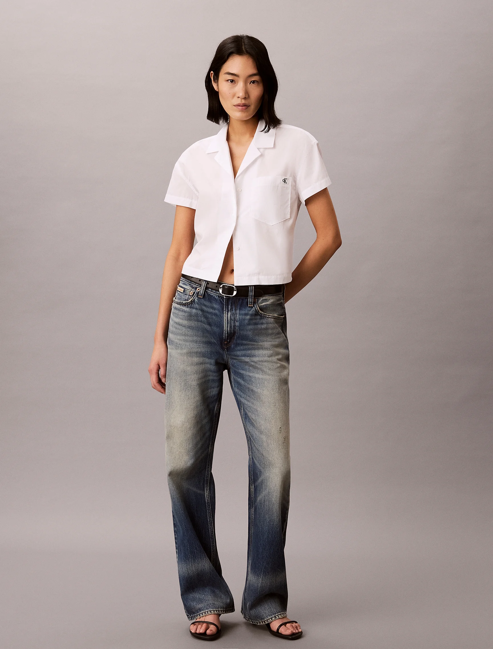 CK JEANS Áo Sơ Mi Nữ Boxy Fit