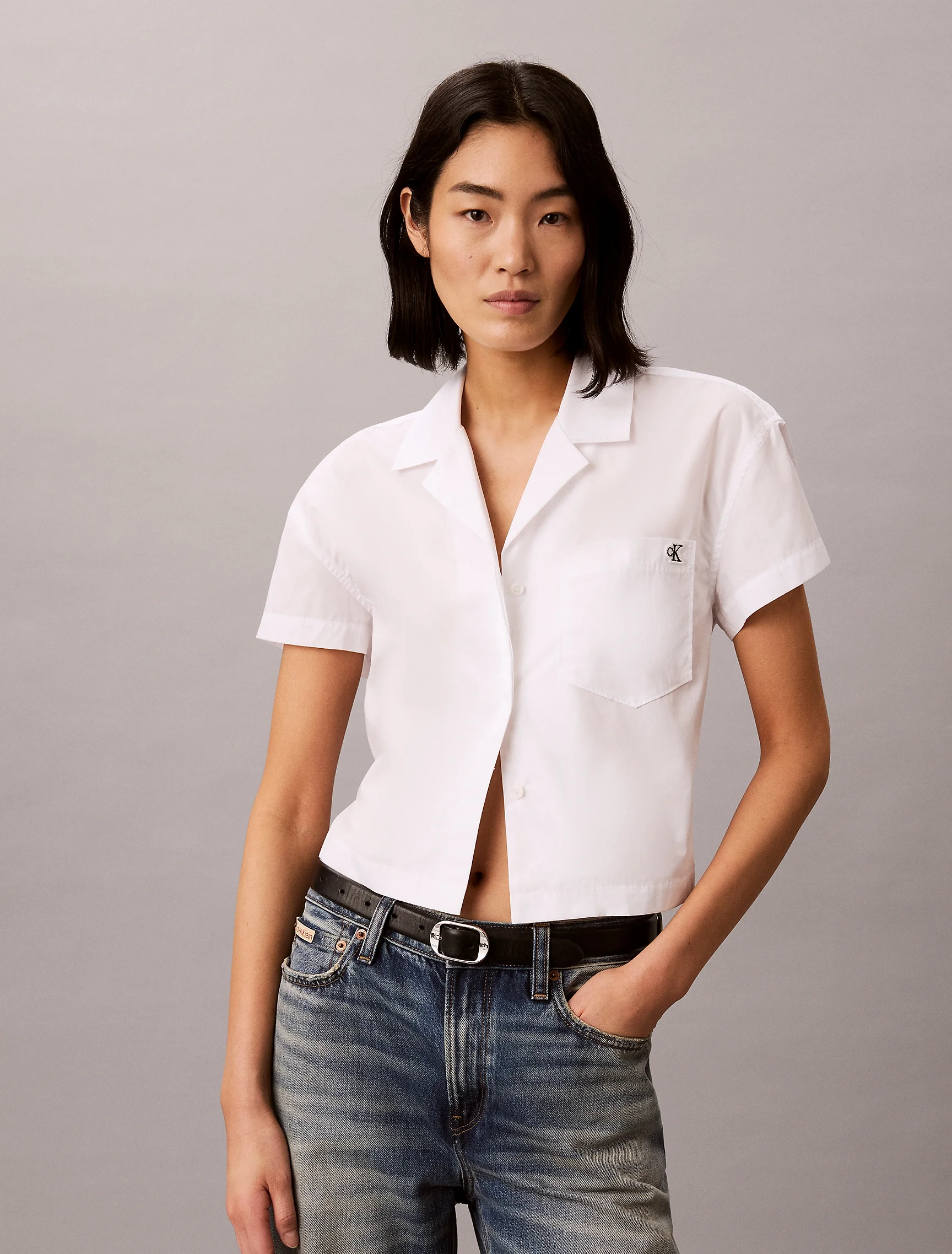 CK JEANS Áo Sơ Mi Nữ Boxy Fit