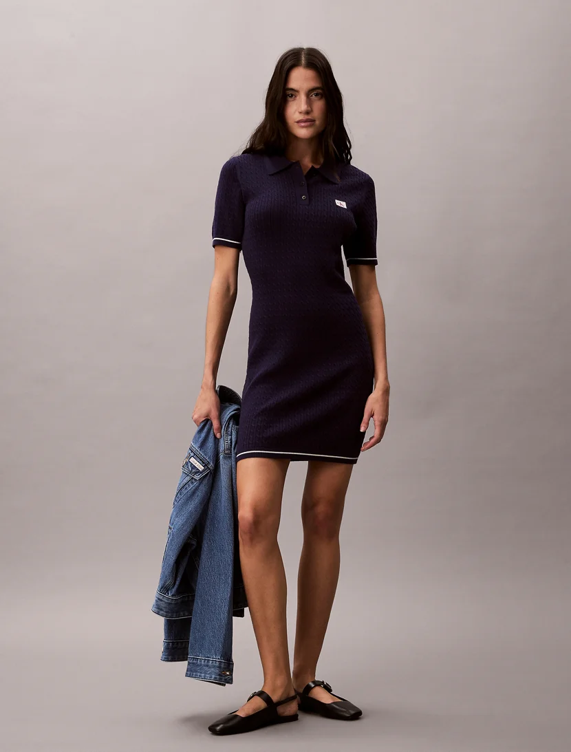 CK JEANS Đầm Nữ Microcable Mini Dress