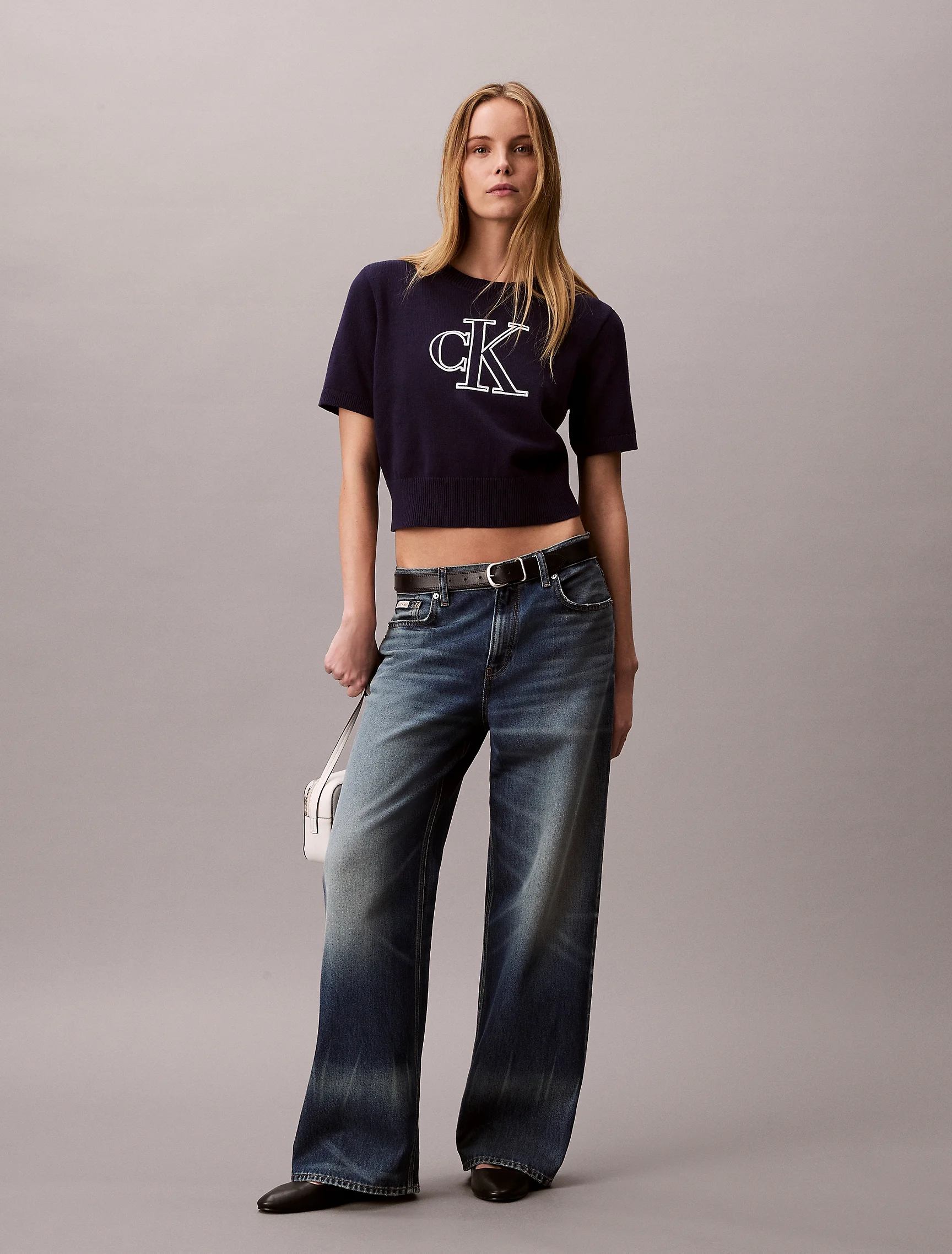CK JEANS Áo Len Nữ Logo Top