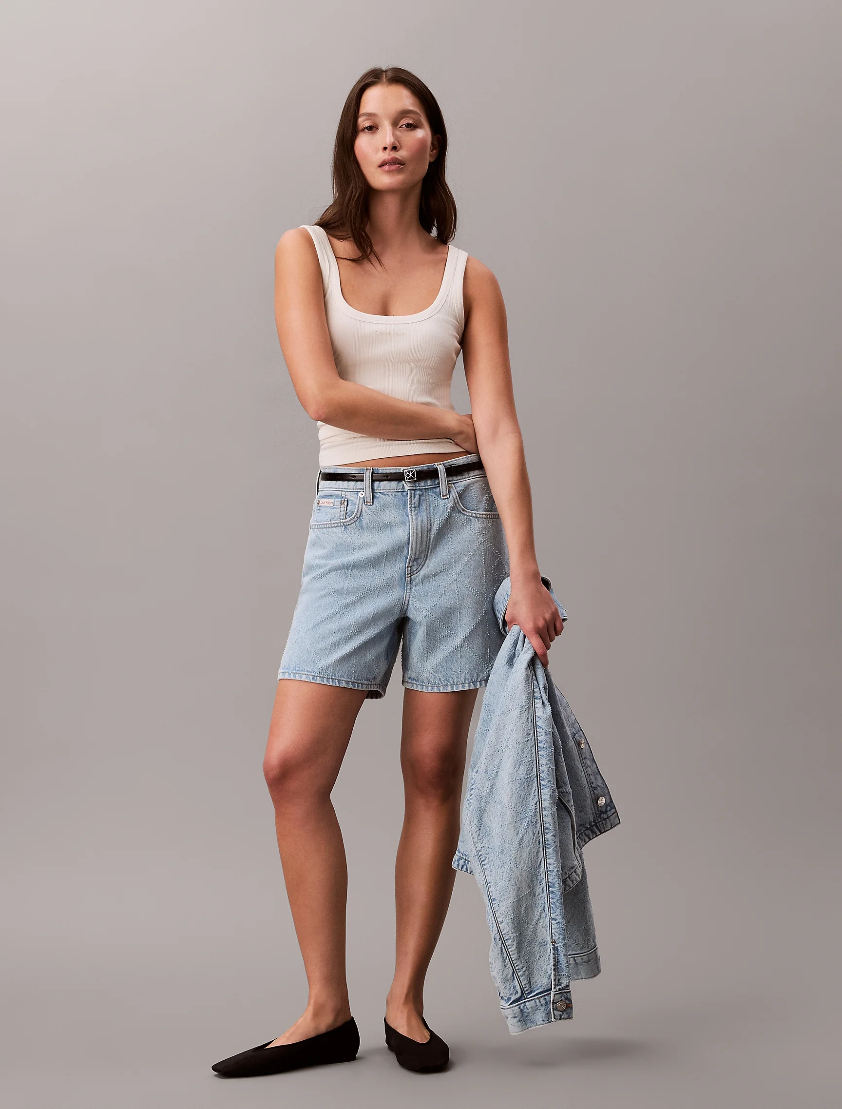 CK JEANS Quần Ngắn Nữ Straight Fit