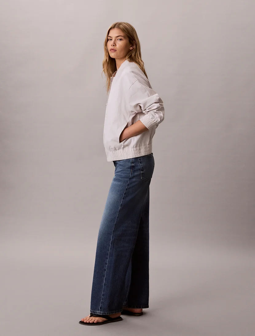 CK JEANS Áo Khoác Nữ Linen Bomber Jacket