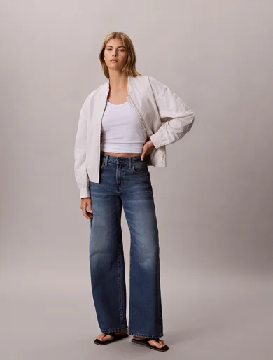 CK JEANS Áo Khoác Nữ Linen Bomber Jacket