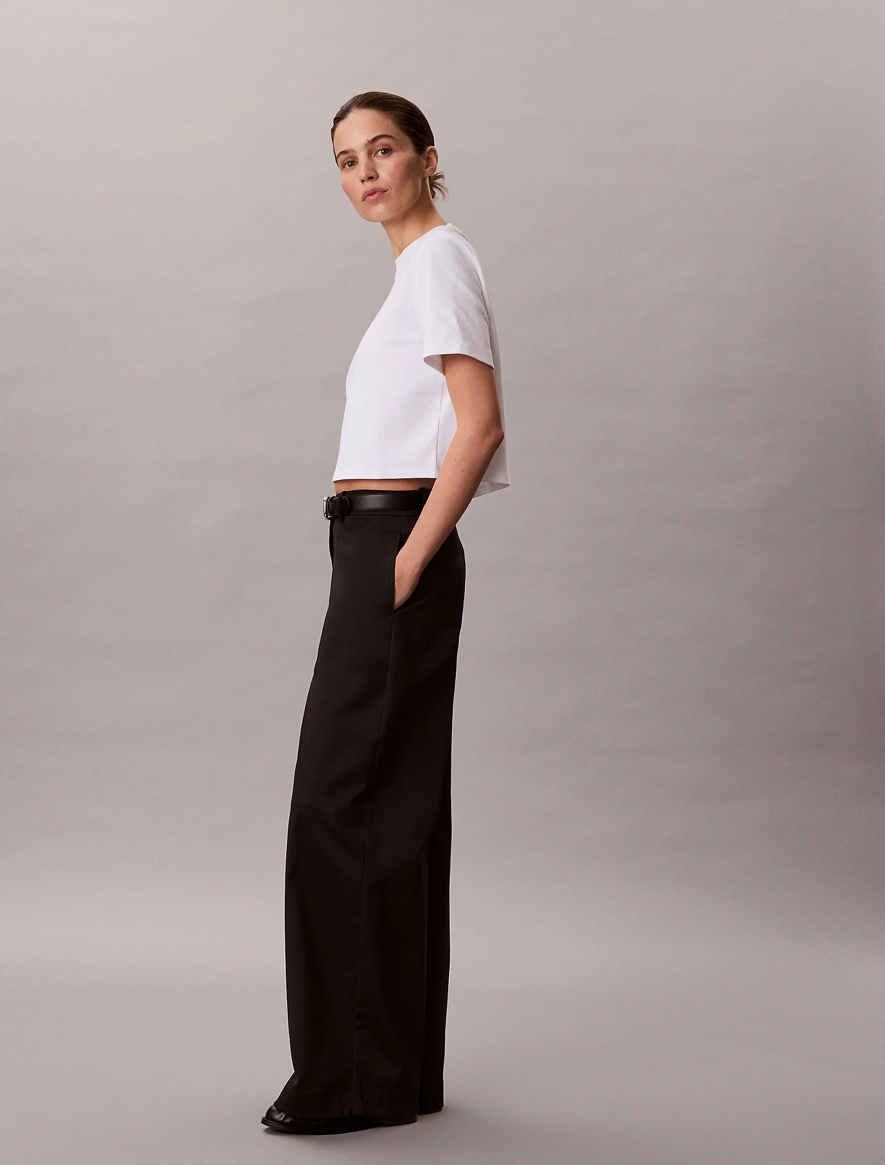 CK JEANS Quần Dài Nữ Baggy Chino Pants
