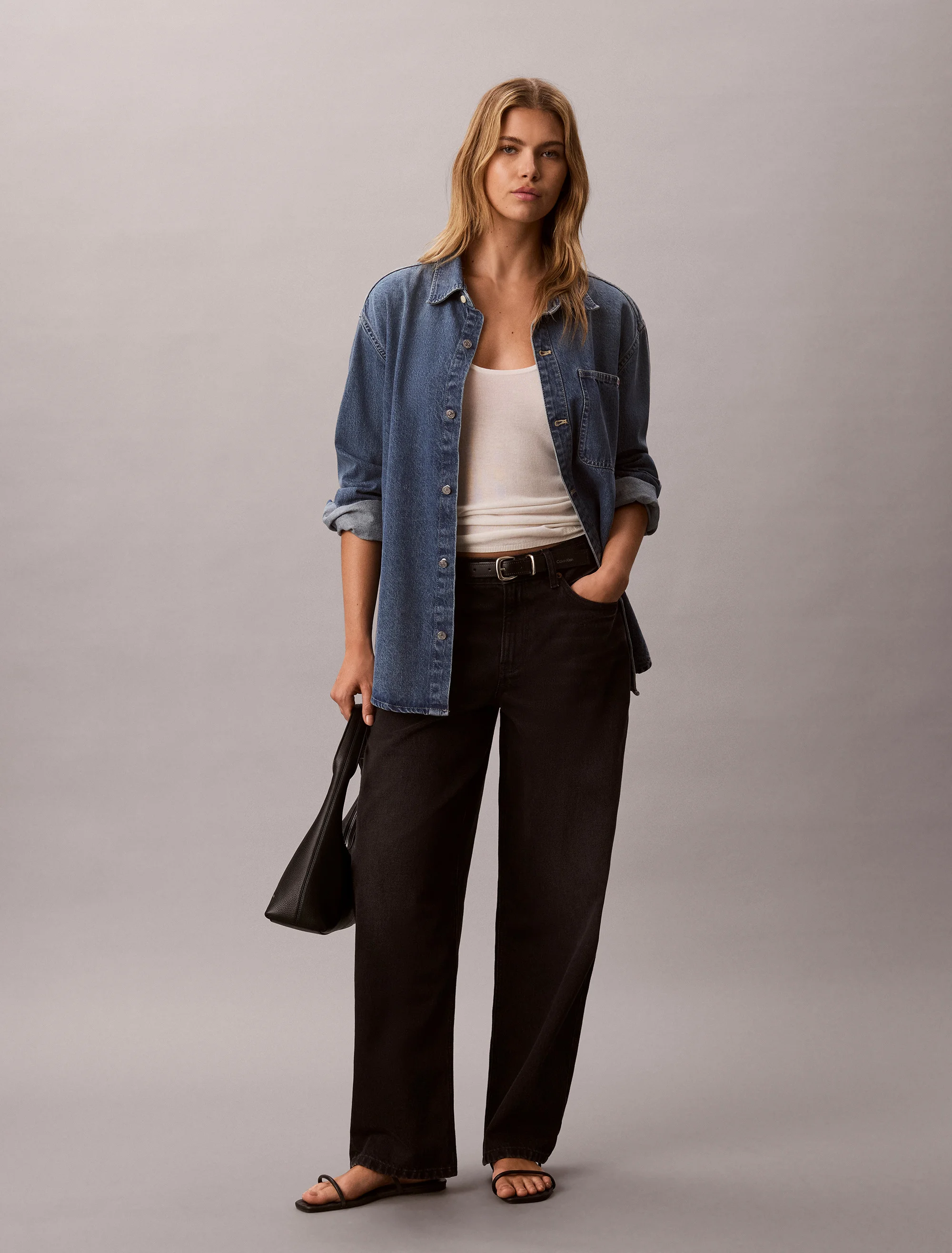 CK JEANS Quần Jeans Nữ Relaxed Barrel Jean