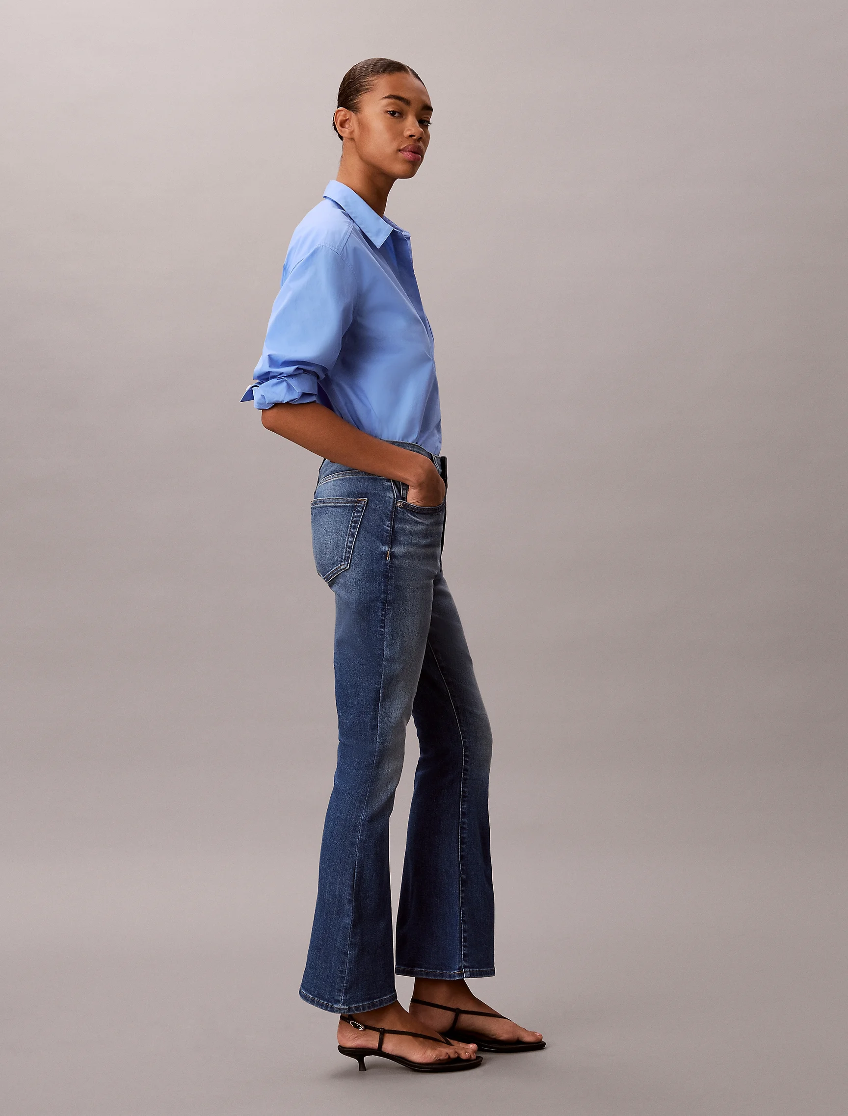 CK JEANS Quần Jeans Nữ Hr Flare Fit