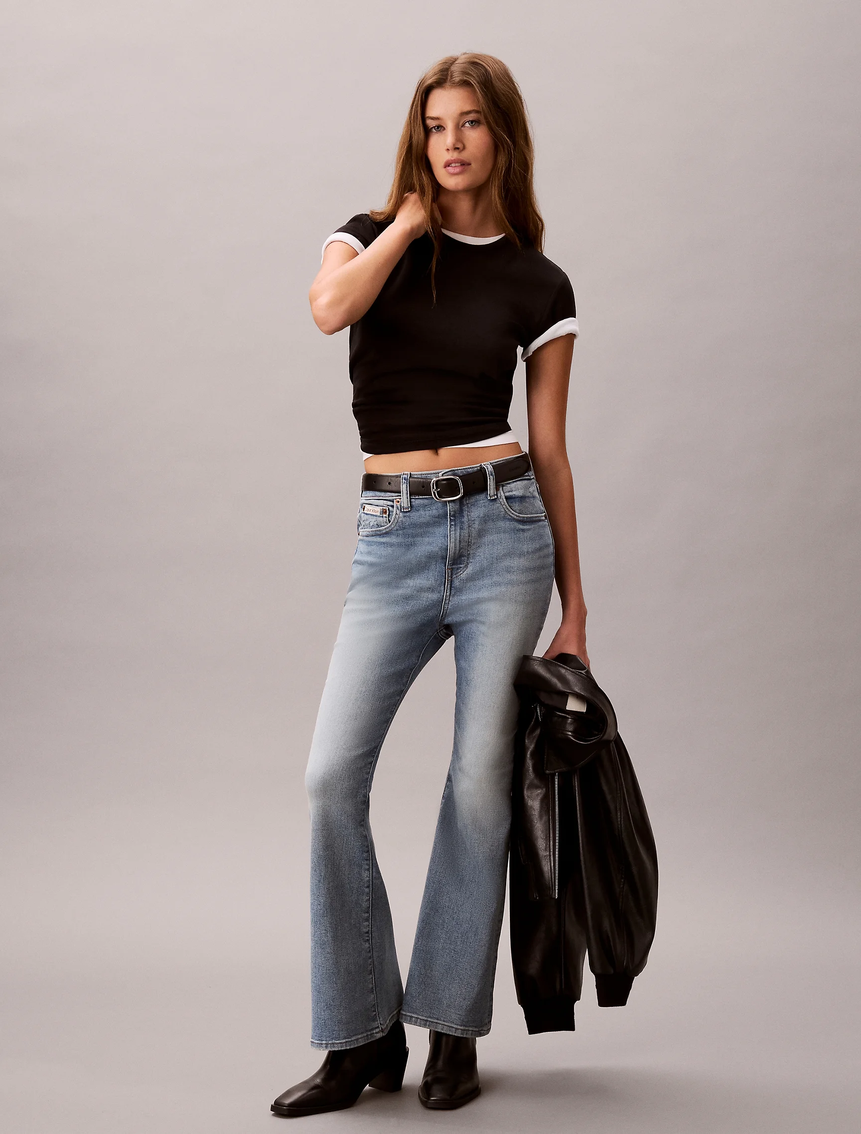 CK JEANS Quần Jeans Nữ High Rise Flare Glen Cove 37.5