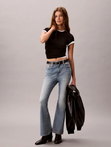 CK JEANS Quần Jeans Nữ High Rise Flare Glen Cove 37.5