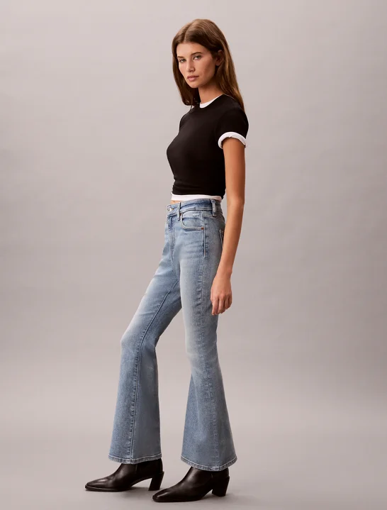 CK JEANS Quần Jeans Nữ High Rise Flare Glen Cove 37.5