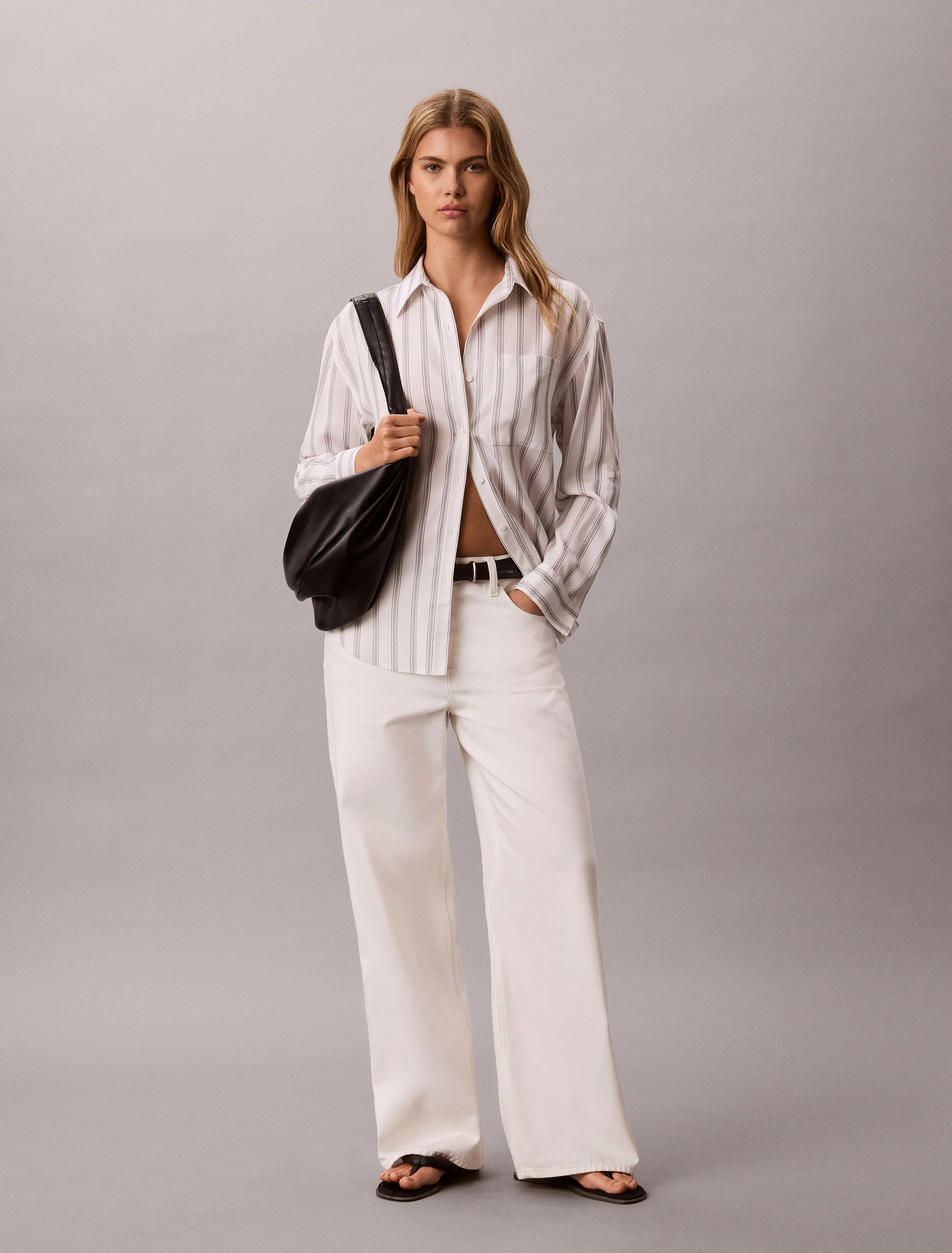 CK JEANS Quần Jeans Nữ Low Rise Baggy Jeans