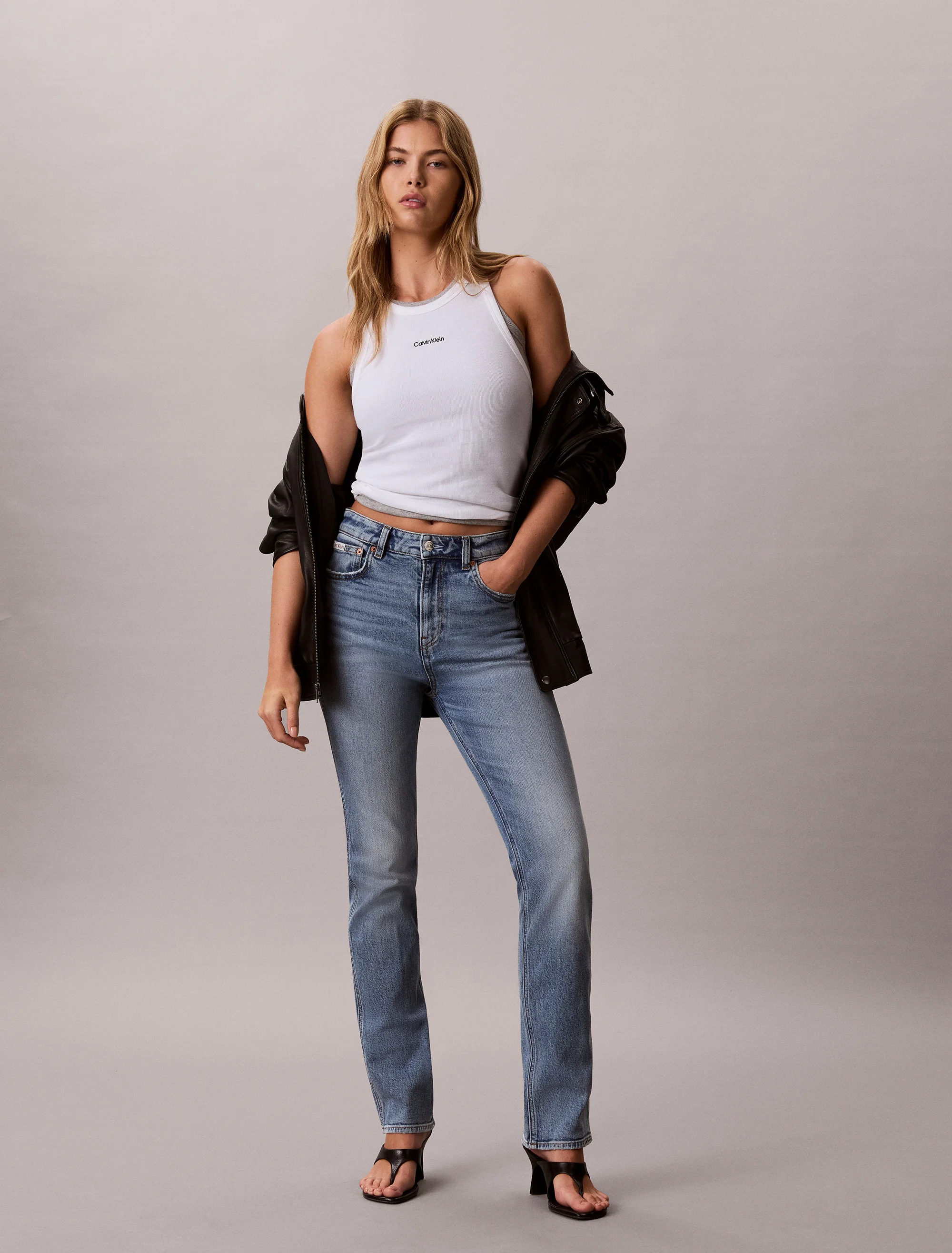 CK JEANS Quần Jeans Nữ Archive Hr Slim Vintage Moss