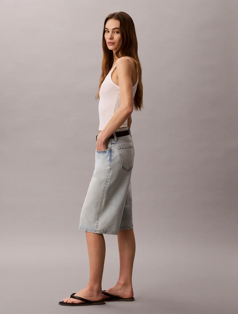 CK JEANS Quần Ngắn Nữ Long Tencel Short Ryder