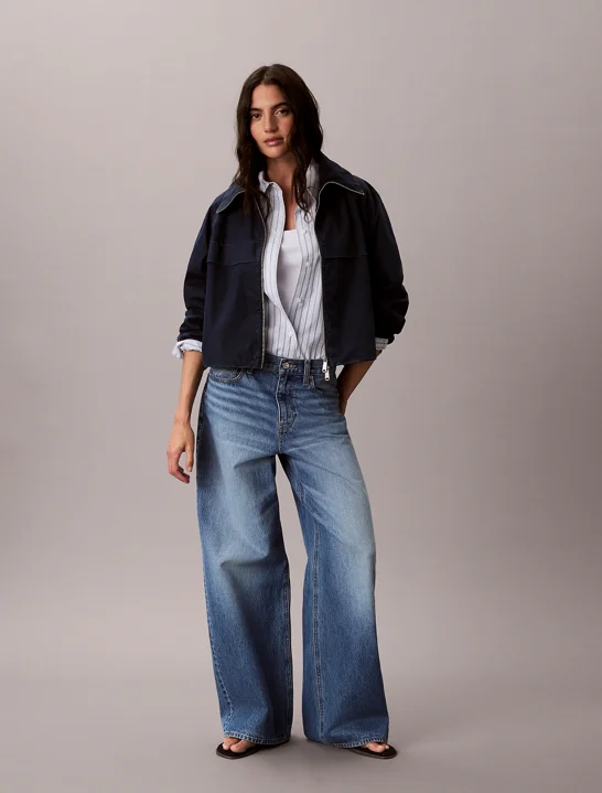 CK JEANS Áo Khoác Nữ Denim Windbreaker Jacket