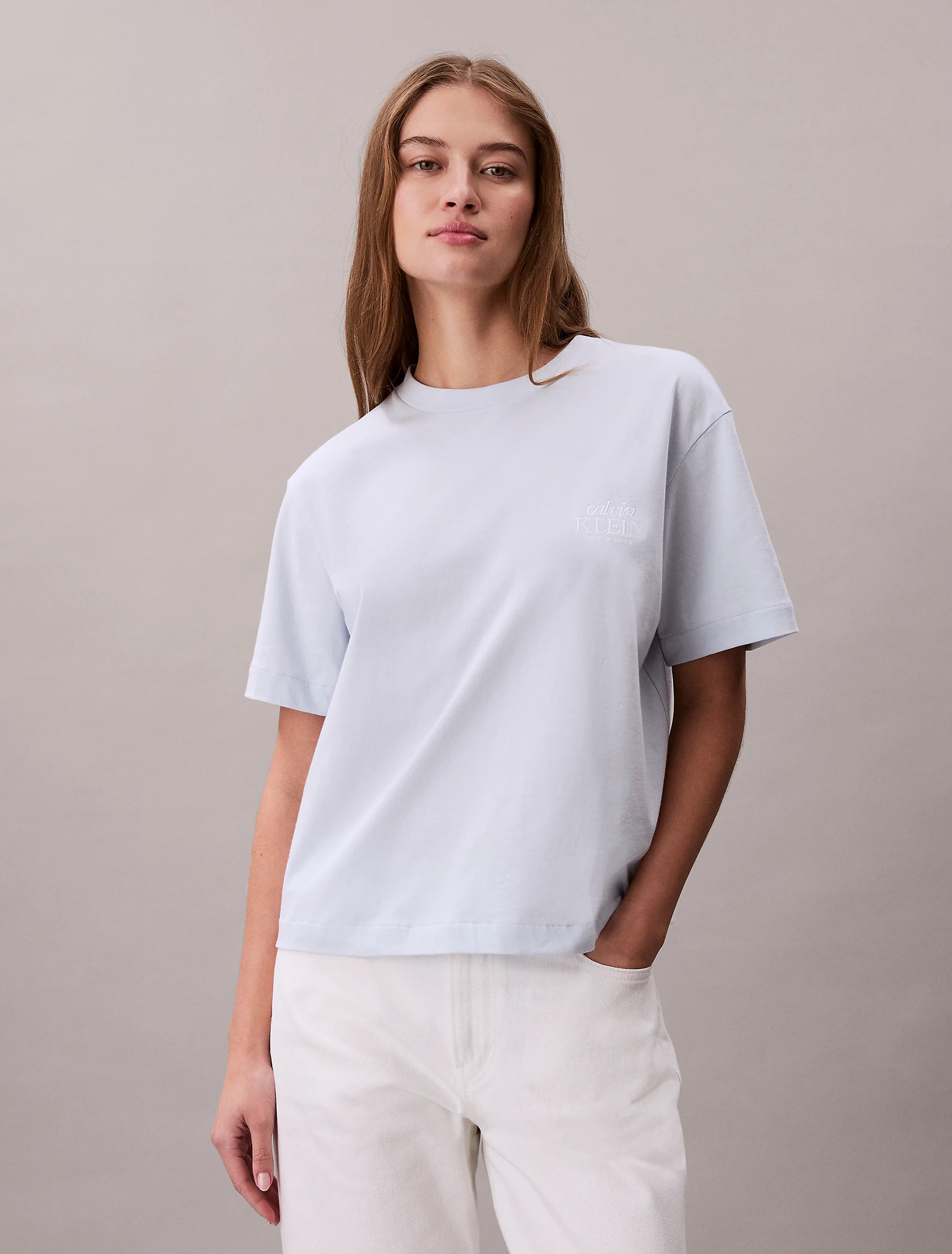 CK JEANS Áo Thun Nữ Boxy Graphic T-Shirt