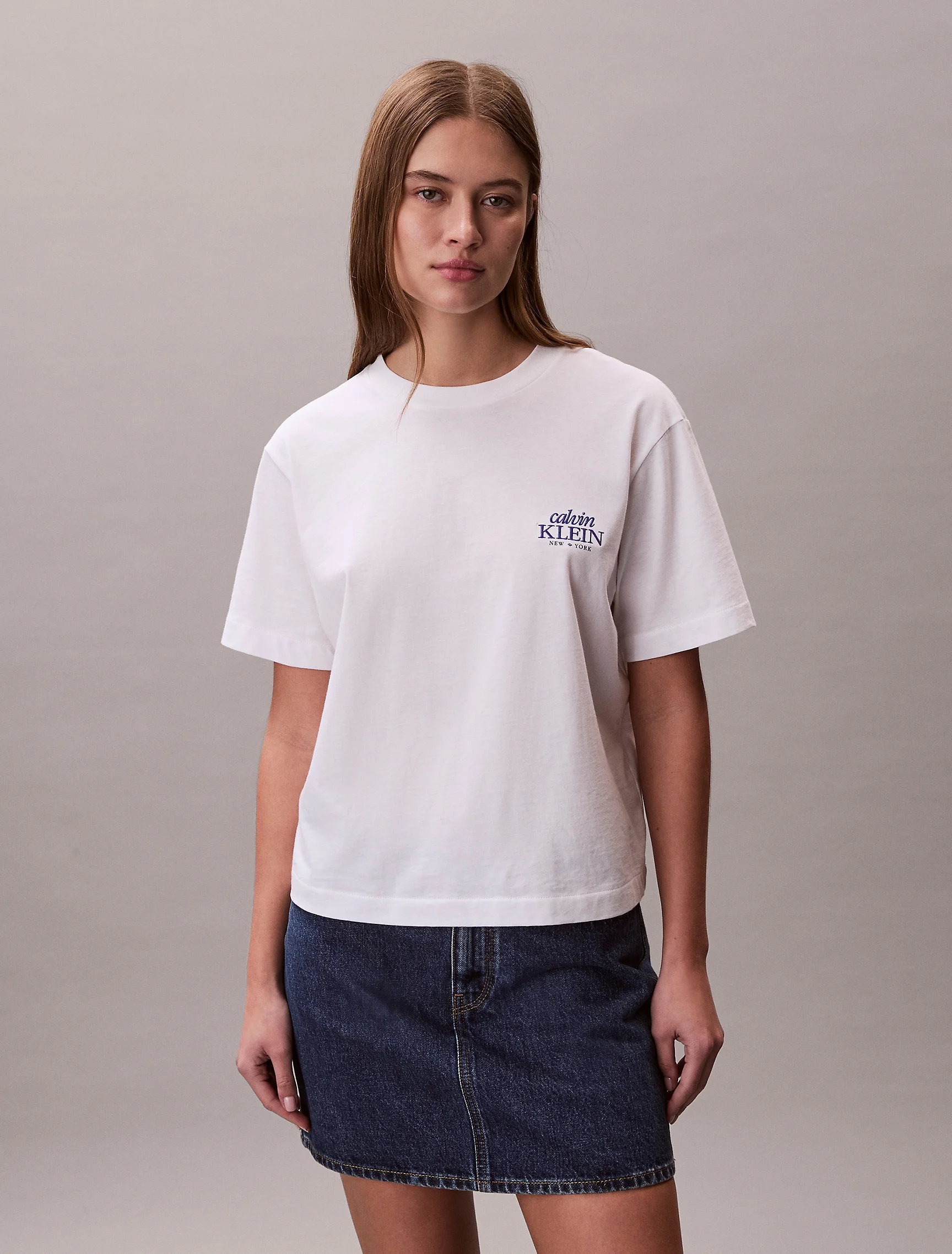 CK JEANS Áo Thun Nữ Boxy Graphic T-Shirt