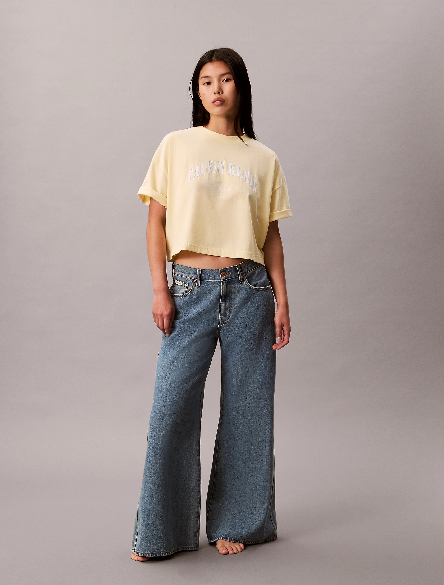 CK JEANS Áo Thun Nữ Heritage Classic Boxy T-Shirt
