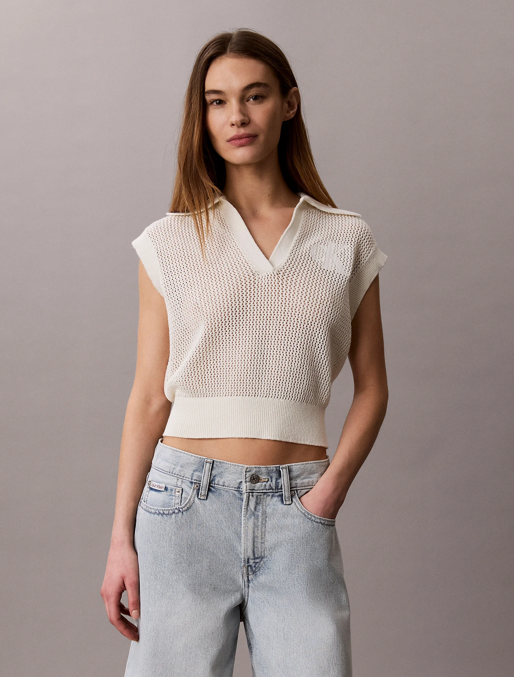 CK JEANS Áo Len Nữ Classic Fit
