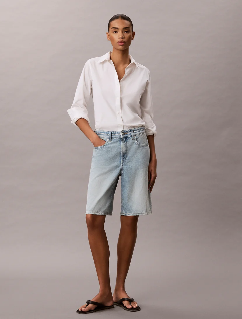 CK JEANS Quần Ngắn Nữ Relaxed Straight Fit