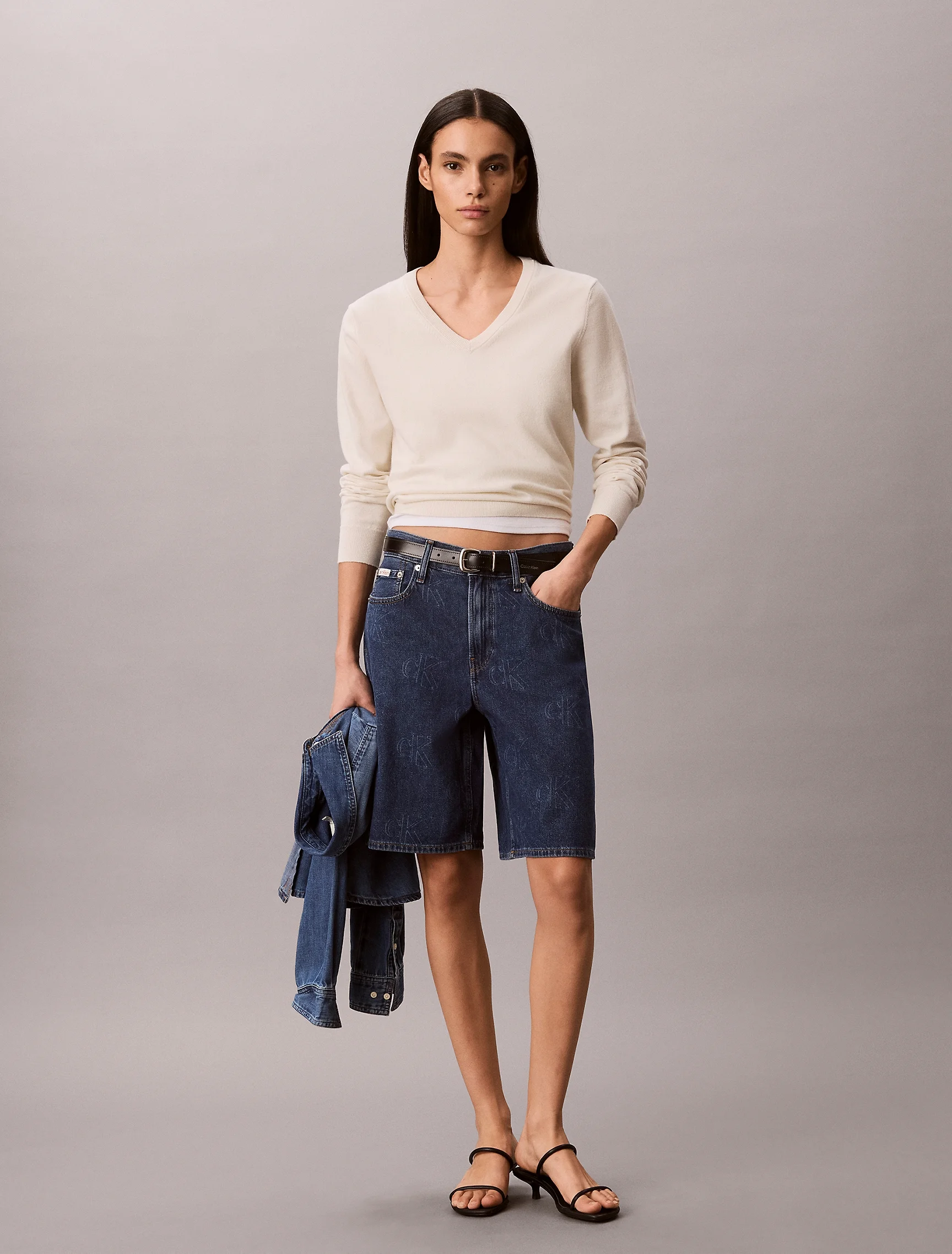 CK JEANS Quần Ngắn Nữ Relaxed Straight Fit