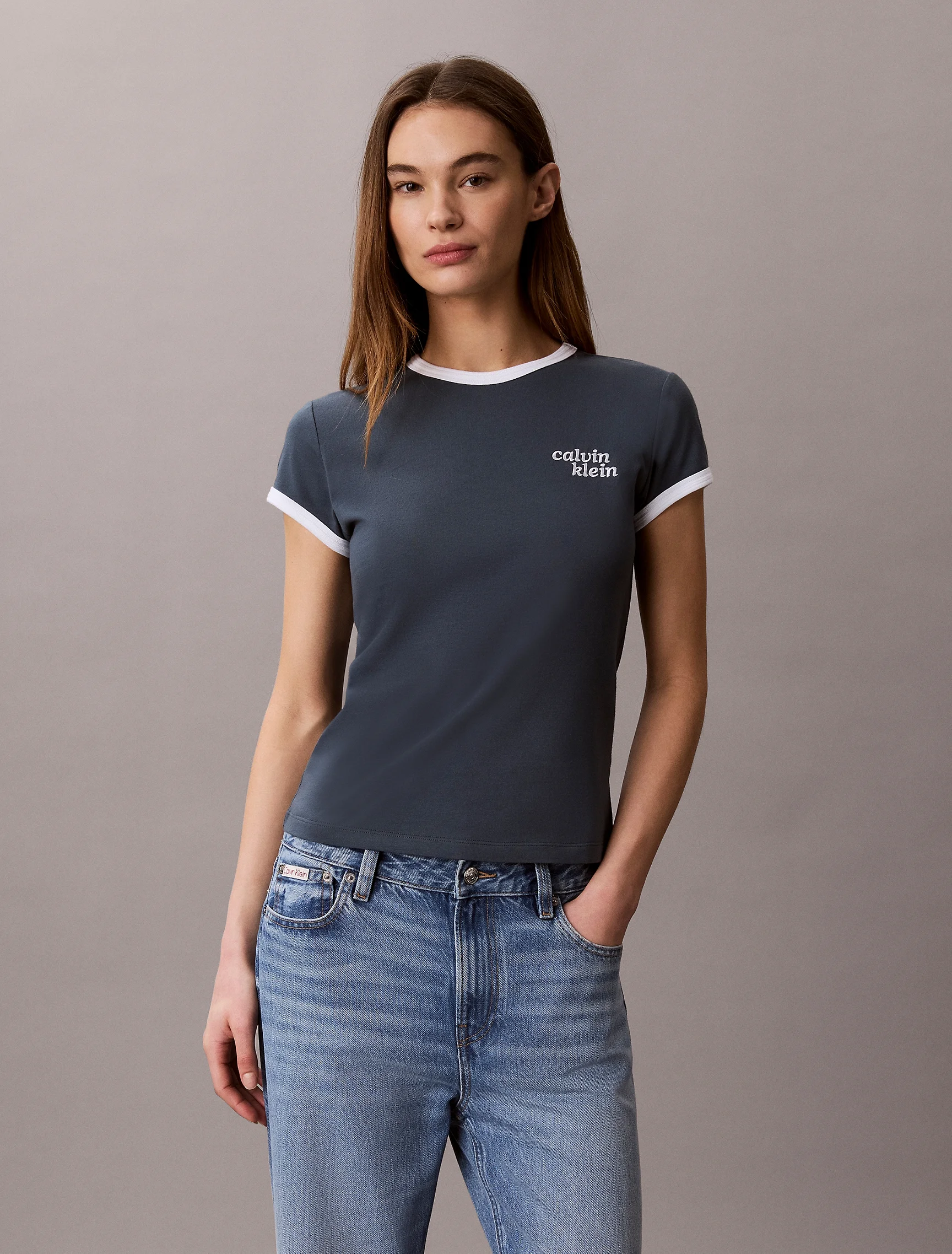 CK JEANS Áo Thun Nữ Slim Fit