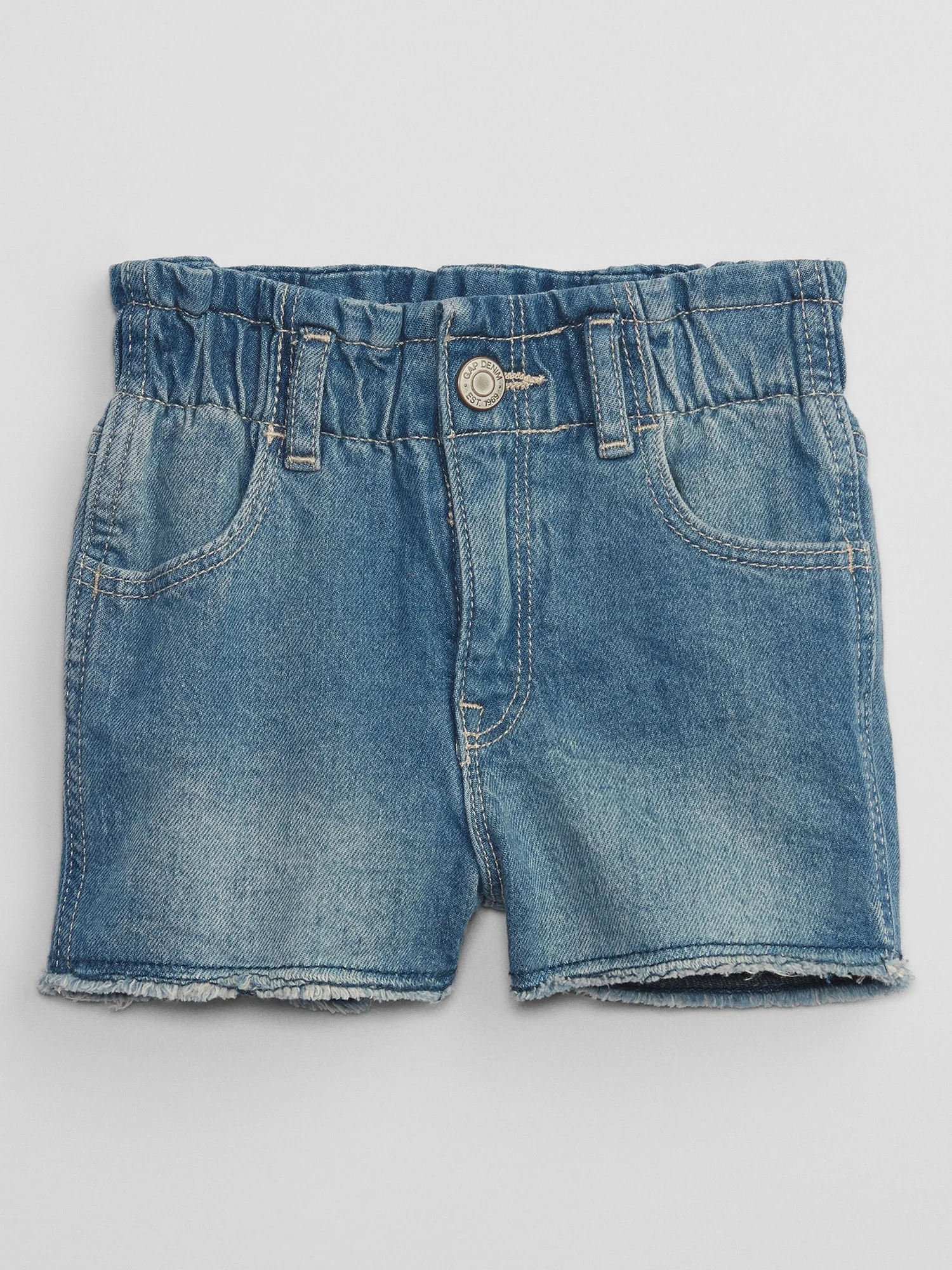 GAP Quần Short Jeans Em Bé Gái Toddler - Mom Short