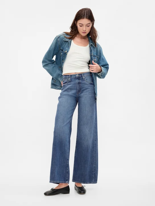 GAP Quần Jeans Nữ - Wide Leg