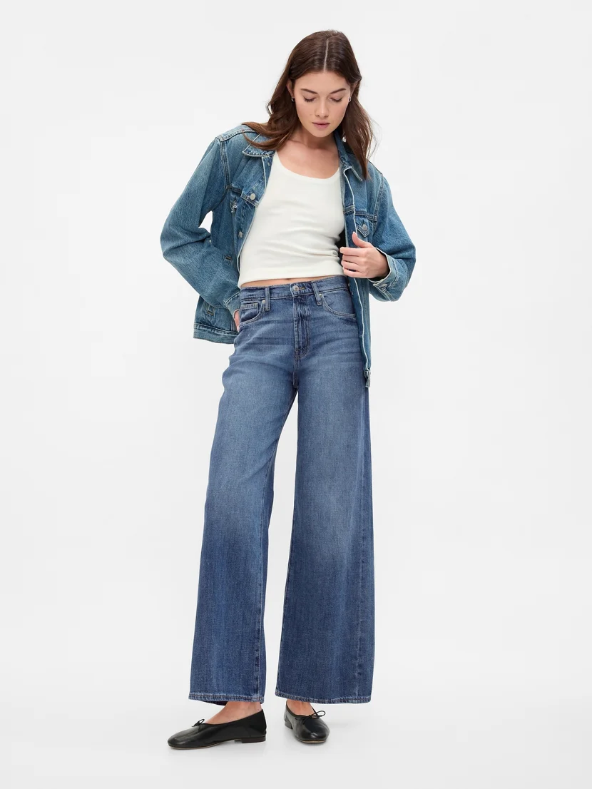 GAP Quần Jeans Nữ - Wide Leg