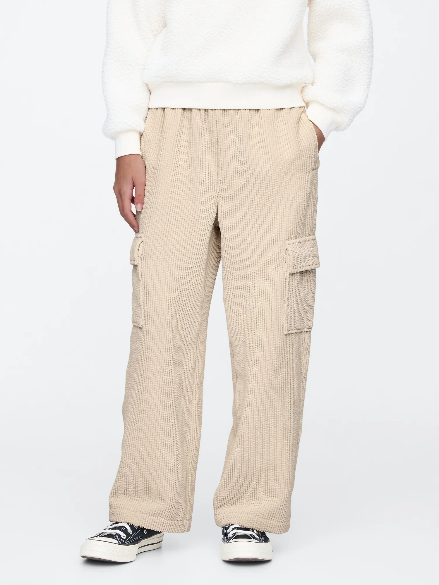 GAP Quần Vải Dài Bé Gái - Wide Leg