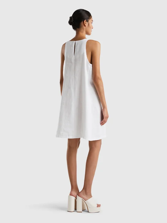 UNITED COLORS OF BENETTON Đầm Nữ Sleeveless Dress In Pure Linen