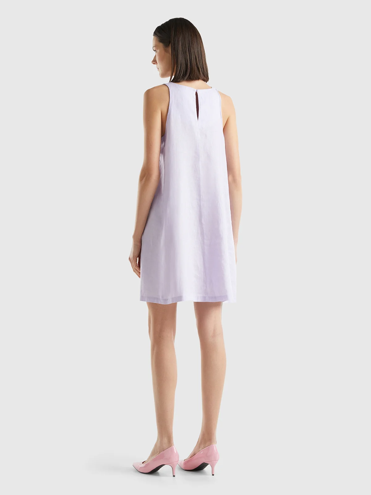 UNITED COLORS OF BENETTON Đầm Nữ Sleeveless Dress In Pure Linen