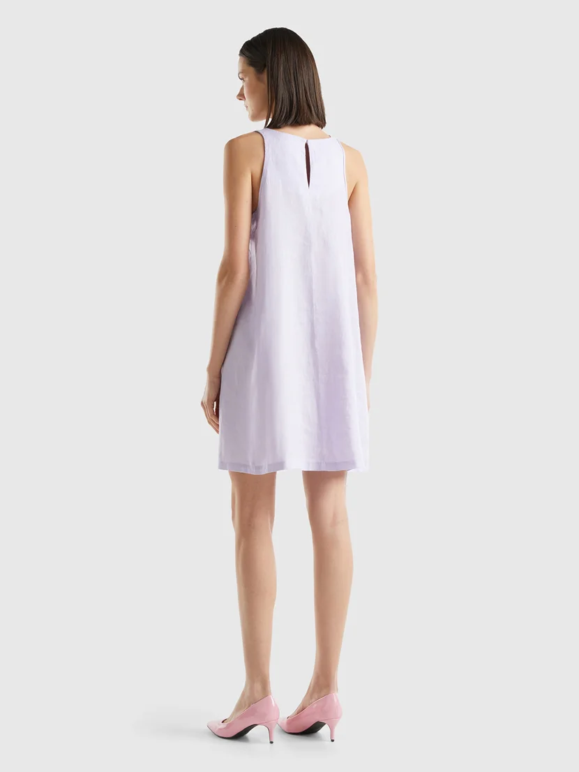 UNITED COLORS OF BENETTON Đầm Nữ Sleeveless Dress In Pure Linen