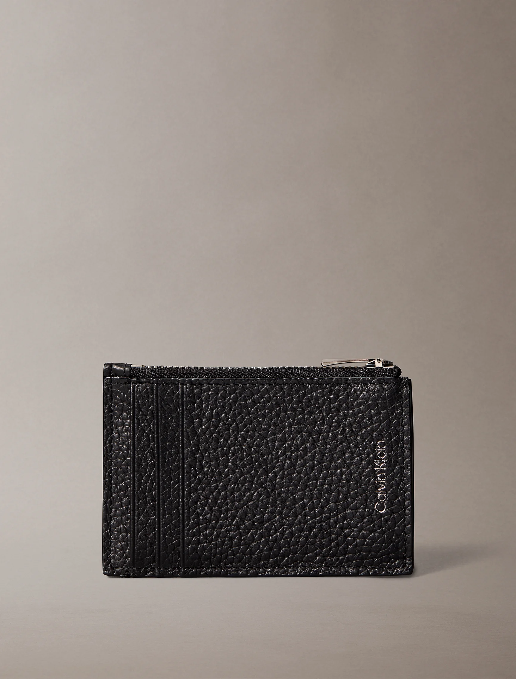 CK ACCESSORIES Ví Nam Foil Embossed Logo Zip Card Case