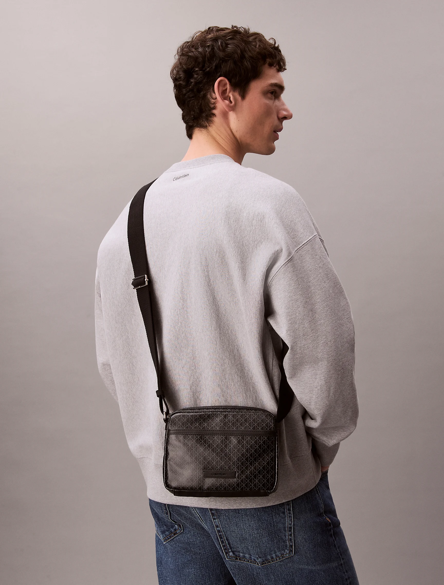 CK ACCESSORIES Túi Nam Emblem Aop Coated Canvas Camer